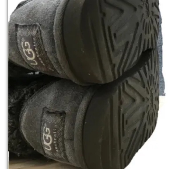 UGG Boots Womens 7 Lattice Cardy Knit Sweater Knee High 3066 Gray Round Toe Flat - Picture 7 of 8